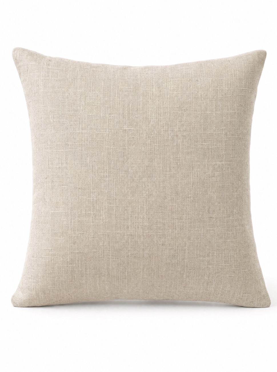 A 20-inch ivory Cotton Couture pillow sham, shown blank and ready to personalize.